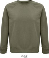 SOLS Premium Unisex Adult Space Organic Raglan Sweatshirt (Khaki) XL