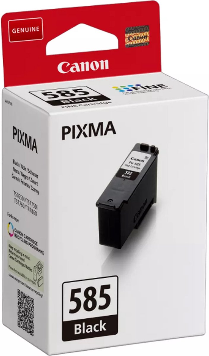 Canon Inktcartridge PG-585 Origineel Zwart 6205C001