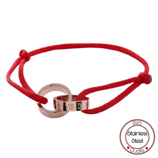 Soraro Roman Tricolor Armband | Rood | Rose | 14K Goldplated | Soraro Armbanden | Cadeau voor haar | verjaardag vrouw | Moederdag | Moederdag cadeau