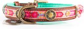 DWAM Dog with a Mission Halsband hond – Hondenhalsband – Roze – S – Leer – Halsomvang tussen 27-33 x 2 cm– Boho Rosa