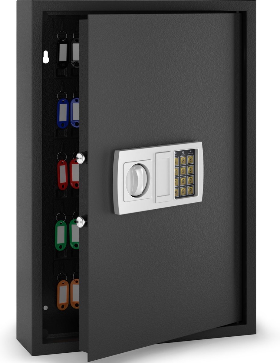 ACROPAQ Elektronische sleutelkluis - Met digitaal toetsenbord en 2 x noodsleutels, Voor 100 sleutels, Inclusief 100 sleutellabels - Sleutelkast - ACROPAQ