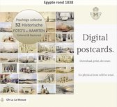 Egypte rond 1838 | 32 digitaal postcards 15x10cm | Makkelijk downloaden, printen en decoreren.