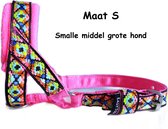 Gentle leader - Neon roze - Gevoerd - Maat S - Ibiza - Antitrek hoofdhalster hond - Hoofdhalster hond - Antitrek hond - Trainingshalsband