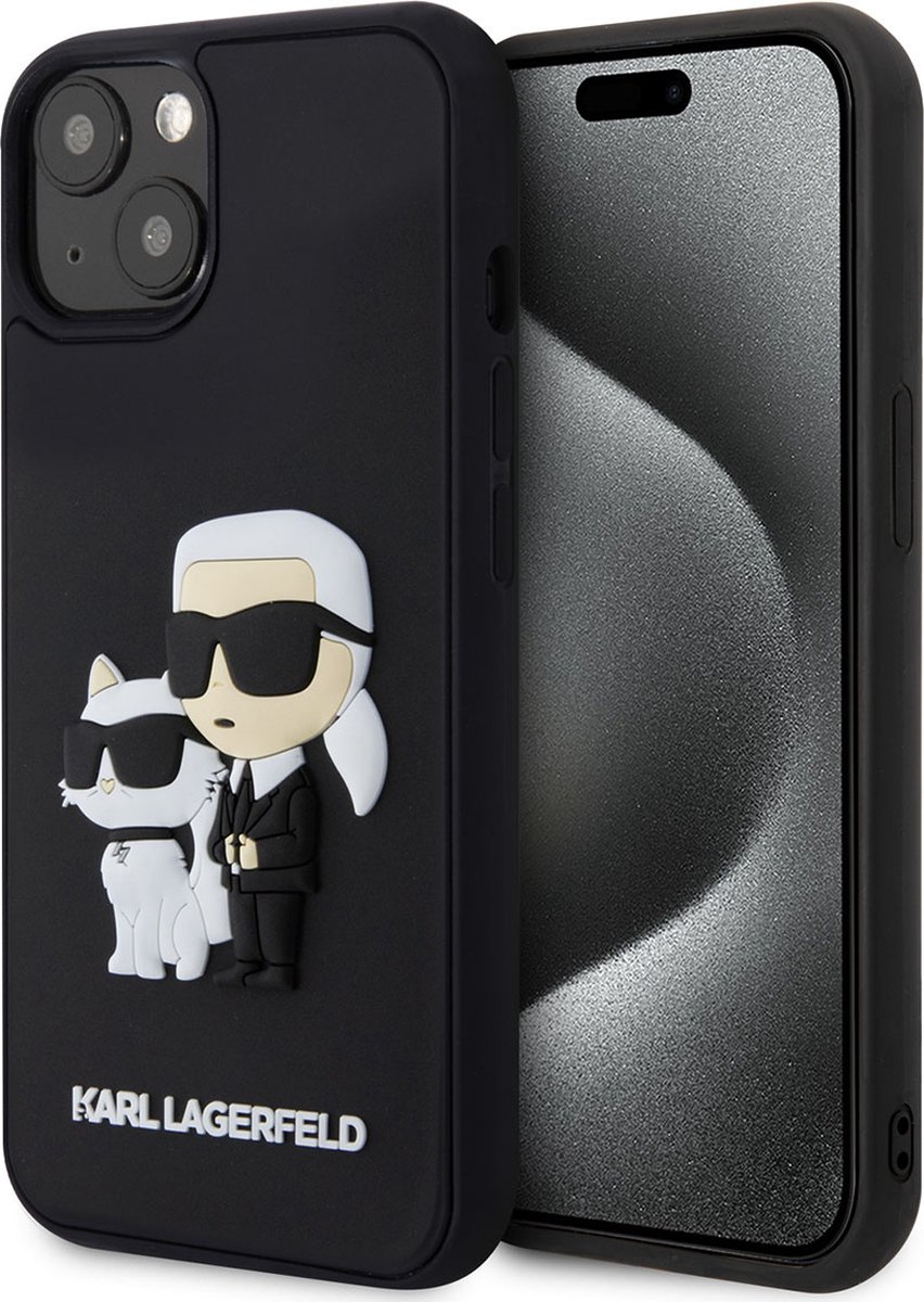 Karl Lagerfeld 3D Rubber Karl & Choupette Back Case - Apple iPhone 15 (6.1