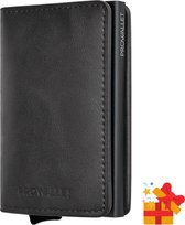 ProWallet Slim Deluxe - Porte-Cartes Zwart - 9 Cartes + Billets - Porte-Cartes de Crédit RFID - Y Compris Coffret Cadeau de Luxe - Portefeuille Homme et Femme - Extensible
