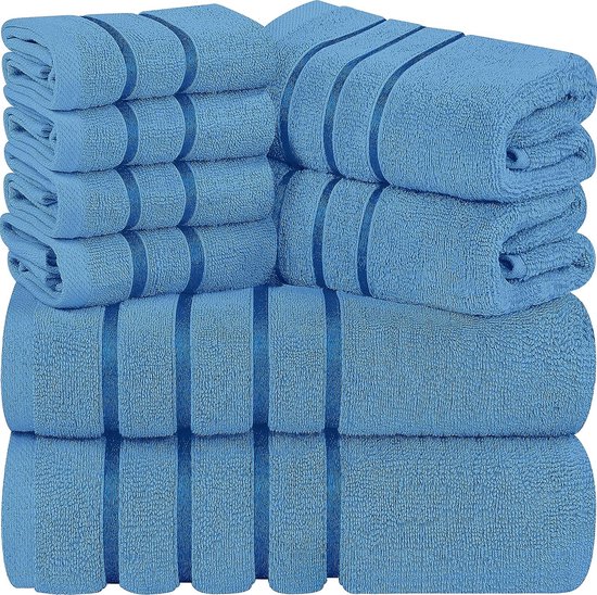 Katoenen handdoekenset - 2 badhanddoeken, 2 handdoeken en 4 washandjes - 600 g/m²