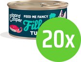 Edgard & Cooper Kattenvoer Fillets Tonijn - Inktvis 70 gram - 20 blikjes