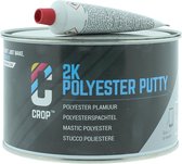 CROP 2K Polyester Plamuur 1300ml - Voor Kunststof • Plastic • Metaal • IJzer • Staal • Aluminium • Carbon & Glasvezel - Auto plamuur - Polyester hars - Met verharder