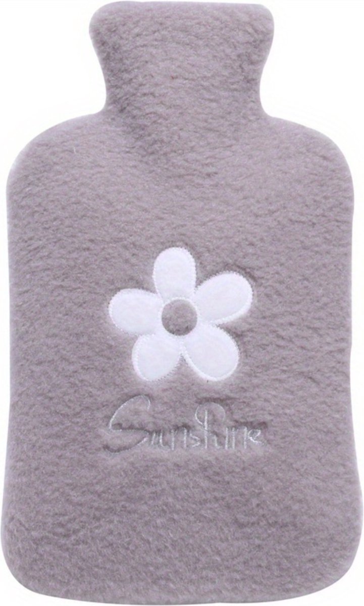 Goedkoopste Warmwaterzak - Knuffel Kruik - Warmwaterkruik - Warmtekussen - Warmtekruik - Bag - 2000ML - Grijs
