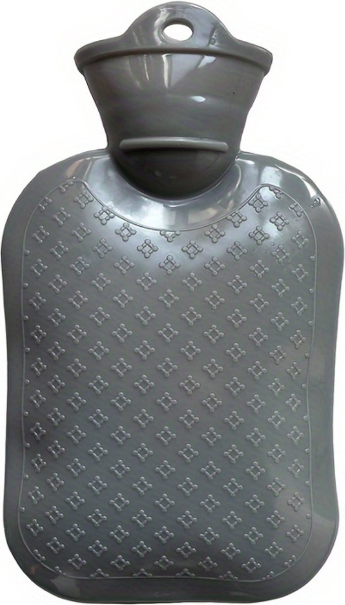 Goedkoopste Warmwaterzak - Warmtekussen - Warmwaterkruik - Warmtekruik - Knuffel - Kruik - Bag - Met Hoes - Grijs - 2000ML