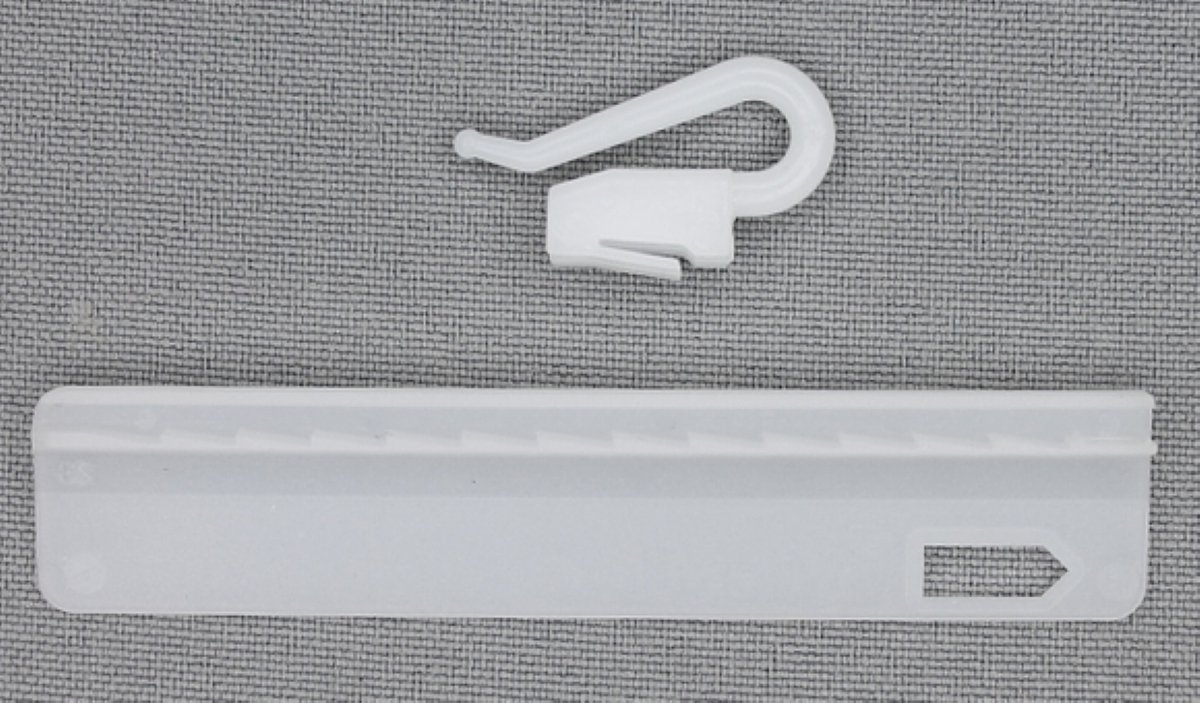Microflex - Innaaibare verstelbare Gordijnhaak, Lengte 95 mm , Per 15 gordijnhaken.