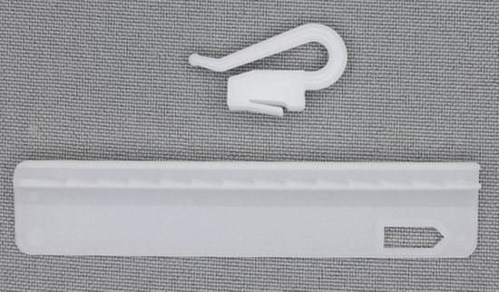 Microflex - Innaaibare verstelbare Gordijnhaak, Lengte 95 mm , Per 5 gordijnhaken.