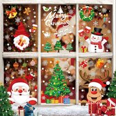 Raamstickers voor kerst, 245 stuks, dubbelzijdig, herbruikbaar, statisch hechtende pvc-stickers voor glazen ramen, kerstdecoratie (9 vellen, 20 x 30 cm)