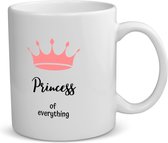 Akyol - princess of everything koffiemok - theemok - Princess - iemand die zich voelt als een princess - verjaardag - cadeau - kado - geschenk - 350 ML inhoud