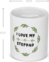 Akyol - i love my stepdad Spaarpot - Papa - liefste stiefvader - vader cadeautjes - vaderdag - verjaardag - geschenk - kado - 350 ML inhoud