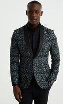 WE Fashion Heren slim fit blazer met dessin