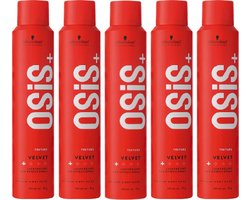 Schwarzkopf OSiS+ Velvet lightweight wax-effect spray – haarspray – voordeelverpakking – 5 x 200ml