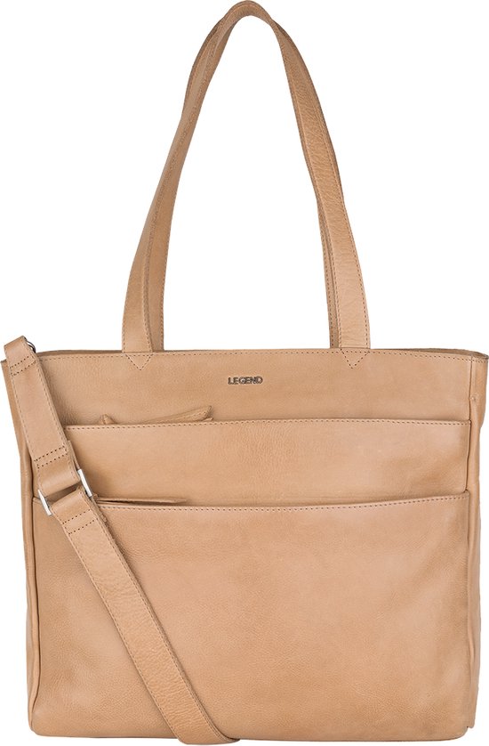 Legend Dames Tas - Schoudertas - Leer - Beige - Gwen