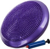 Playos - Coussin oscillant - 32 cm - Violet - avec pompe - Coussin d'équilibre - Enfants et Adultes - Coussin moteur sensoriel - Coussin d'assise ergonomique - Coussin d'entraînement