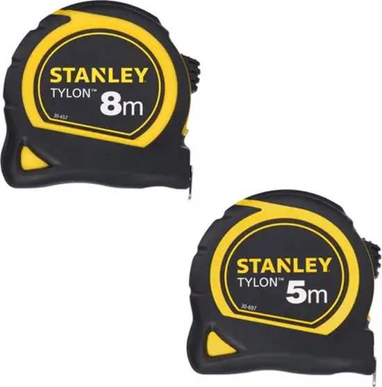 STANLEY STHT0-74260 Tylon rolbandmaat - 2 pack - 5m en 8m - STANLEY