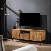 TV-meubel wave 135 cm mangohout - zandkleur | Meubelplaats