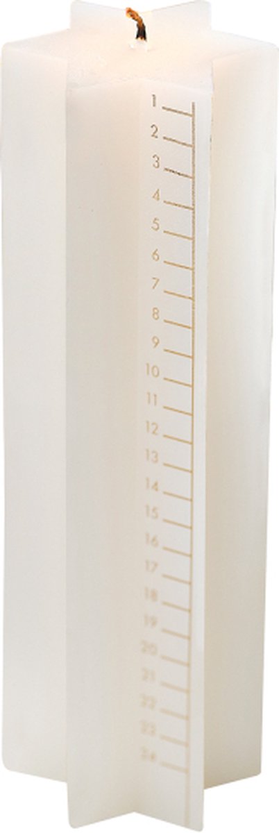 Ginger Ray - Ginger Ray - Stervormige adventskalender kaars - 18 cm x 6 cm