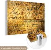 MuchoWow® Glasschilderij 180x120 cm - Schilderij acrylglas - Met de hand getekend periodiek systeem - Foto op glas - Schilderijen