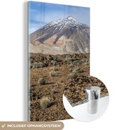 MuchoWow® Glasschilderij 60x90 cm - Schilderij acrylglas - De vulkaan El Teide en zijn landschap Tenerife Spanje - Foto op glas - Schilderijen
