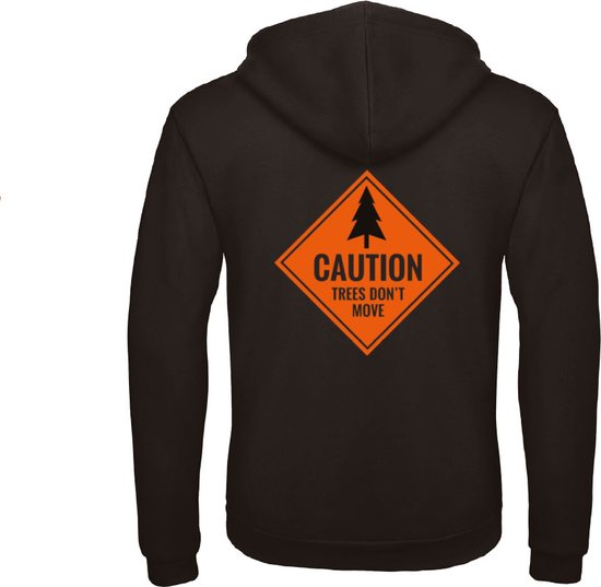 Trees don't move BACK wintersport hoodie zwart XL - soBAD. | Foute apres ski outfit | kleding | verkleedkleren | wintersporttruien | wintersport dames en heren | Snowboarding