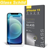 CL CHLIN® Protecteur d'écran Temped Glass SHIELD pour iphone 15 avec cadre de montage - Protecteur d'écran iPhone 15 - Protecteurs d'écran Iphone 15 - Verre trempé iphone 15 - Protecteur d'écran iphone -