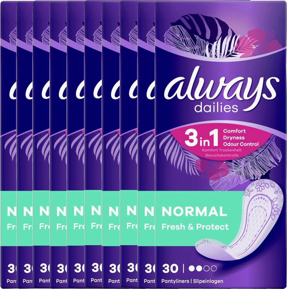 Goedkoopste Always Dailies Normal Fresh & Protect - 10x30 stuks - Voordeelverpakking – Inlegkruisjes