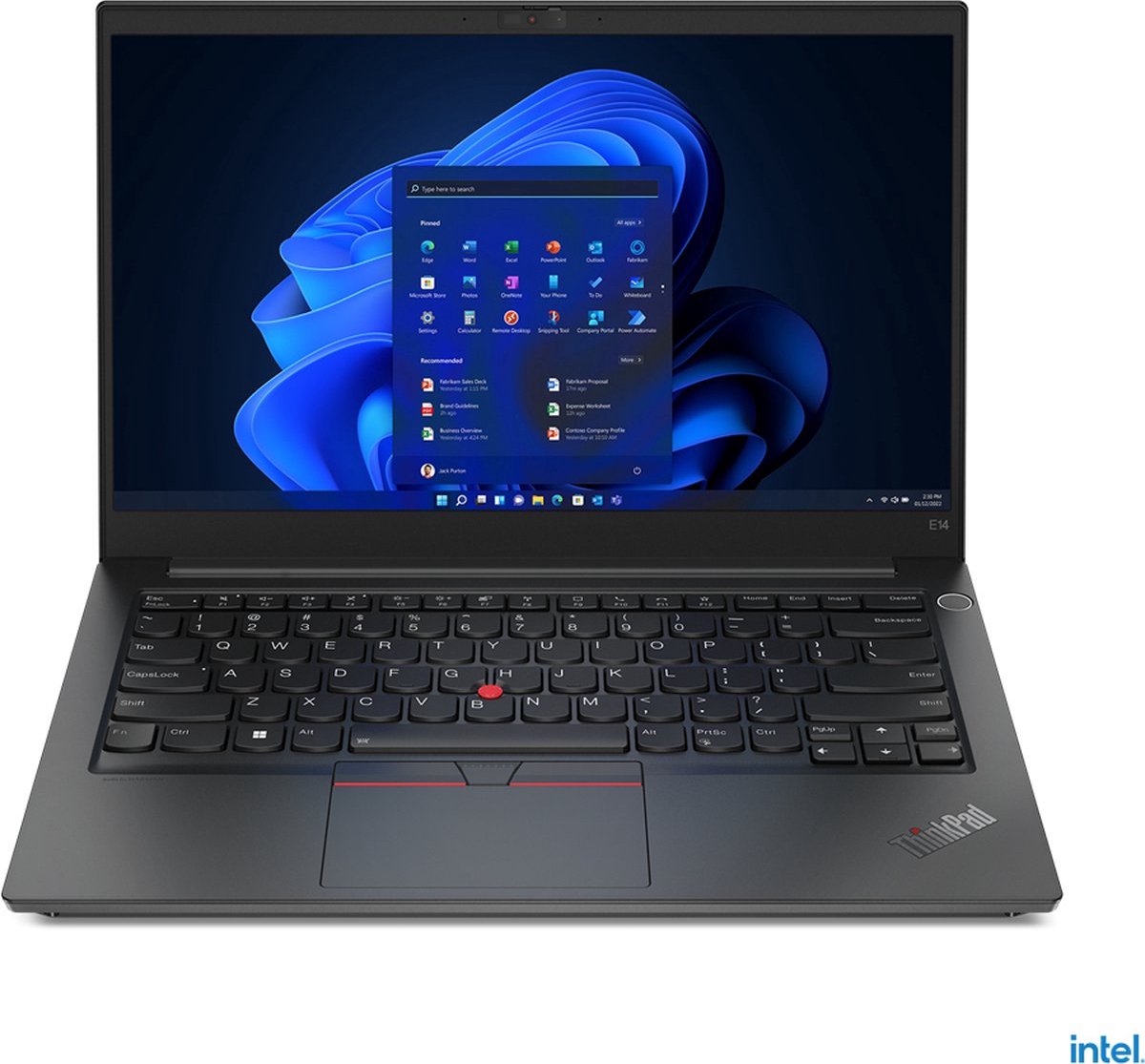 LENOVO - zakelijke laptop - ThinkPad E14 G4 T - i5-1235U -14 FHD - 2x8GB - 512GB - MX550 - W11P
