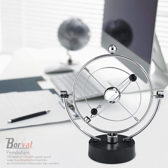 Borvat® | Pendule berceau de Newton du système solaire - Pendule - Science - Physique- Plaisir infini