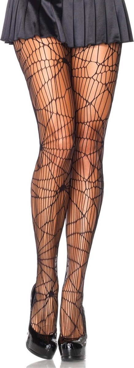 Leg Avenue Distressed Net Pantyhose ["Zwart"]