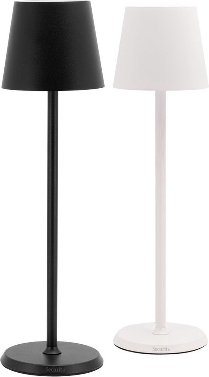 Securit Tafellamp Ø 11 cm x 38,5 cm - Zwart - LED
