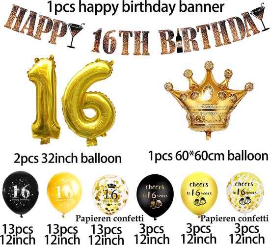 16 jaar ballon versturen - Sweet Sixteen – een feestelijk moment
