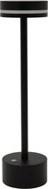 Luxus Tafellamp Touch - Yvette - Zwart - 21cm - Oplaadbaar en Dimbaar - Voor binnen en buiten