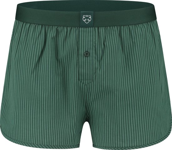 A-dam Green Doubles - Boxershort - Katoen - Onderbroek - Ondergoed - Heren - Donker Groen - L