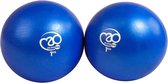 Fitness-mad Yoga/pilates zachte gewichten bal 2kg (2x1.0kg) 12 cm blauw