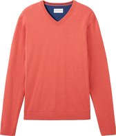 TOM TAILOR basic v-neck knit Heren Trui - Maat M