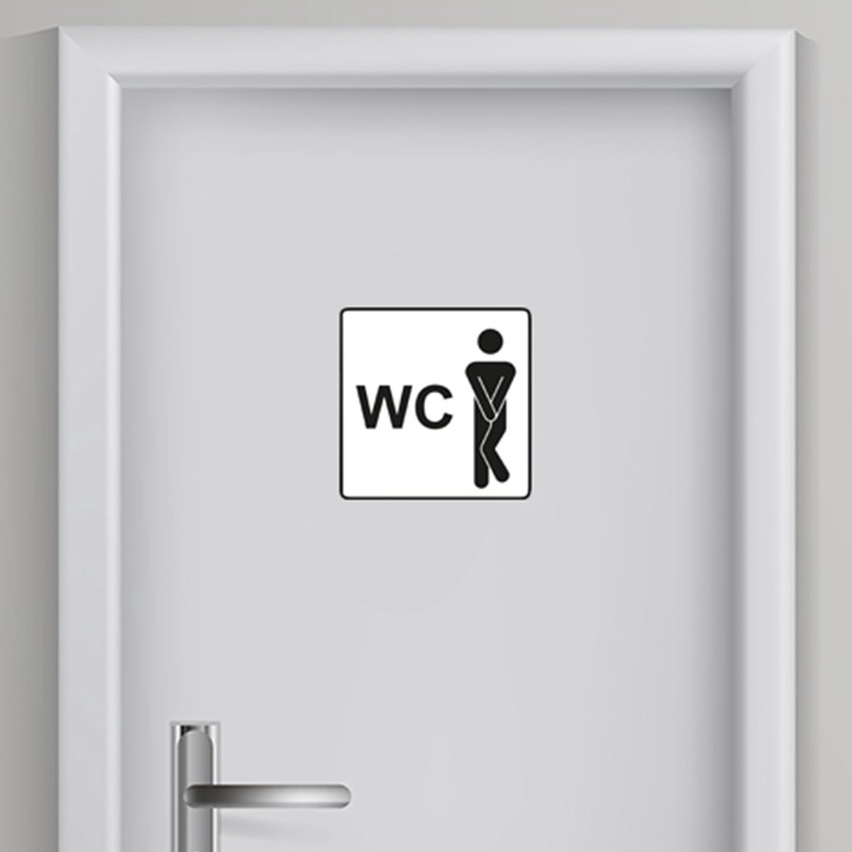 Toilet sticker Man 1 | Toilet sticker | WC Sticker | Deursticker toilet | WC deur sticker | Deur decoratie sticker