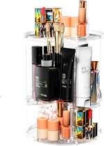 Make-uporganizer, cosmeticaorganizer, 360 graden draaibaar, transparant, van kunststof