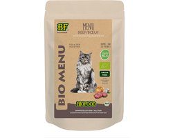 20x BF Petfood Biofood Kat Organic Rund Menu 100 gr