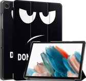 Tri-Fold Book Case met Wake/Sleep - Geschikt voor Samsung Galaxy Tab A9 Hoesje - Don't Touch