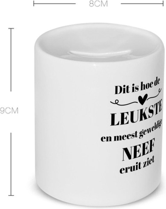 Akyol - dit is hoe de leukste en meest geweldige neef eruit ziet Spaarpot - Neef - meest leukste neef - verjaardag - cadeautje voor neef - neef artikelen - kado - geschenk - 350 ML inhoud