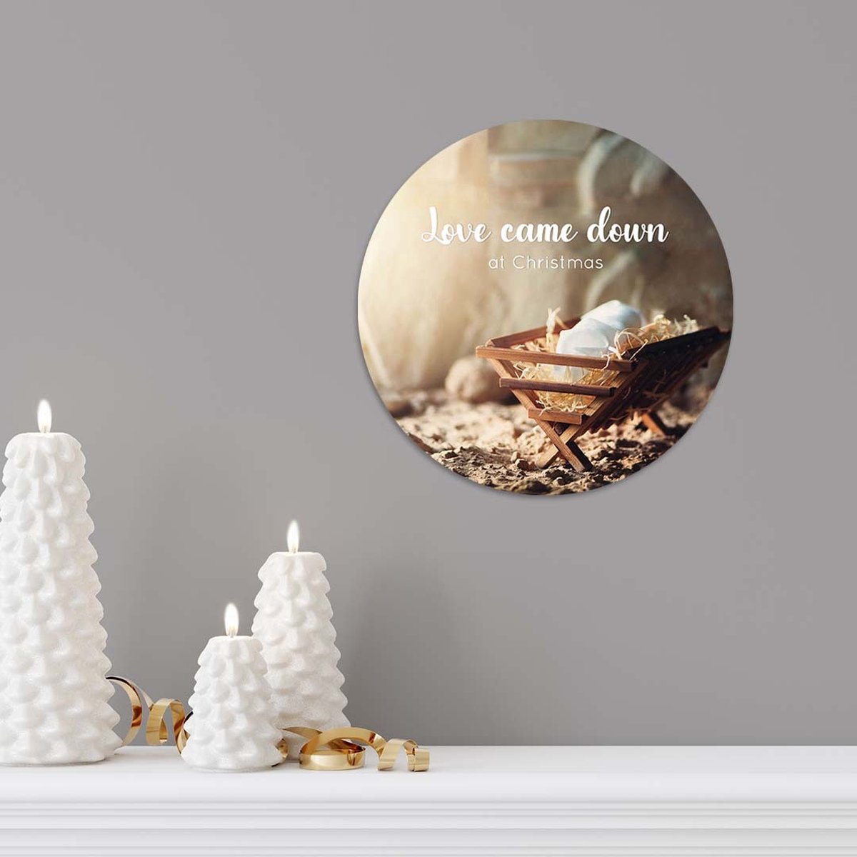 Kerstcirkel ' Love came down' - Christelijk - MajesticAlly