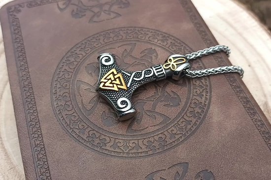 Mjolnir Hanger Keltische Knoop URONE Sterling Zilveren Keltische Knoop Mjolnir Noorse Viking Verjaardag Sieraden Cadeau Voor Vrouwen Mannen, Sterling Zilver, Geen Edelsteen Viking Mjolnir Hanger 925 Zilver