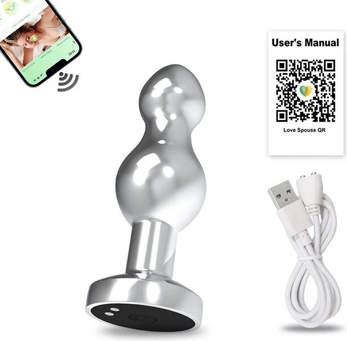 Goedkoopste Buttplug makkelijk bestuurbaar via de Telefoon - RVS - Top Kwaliteit - Anaal - Anus - App