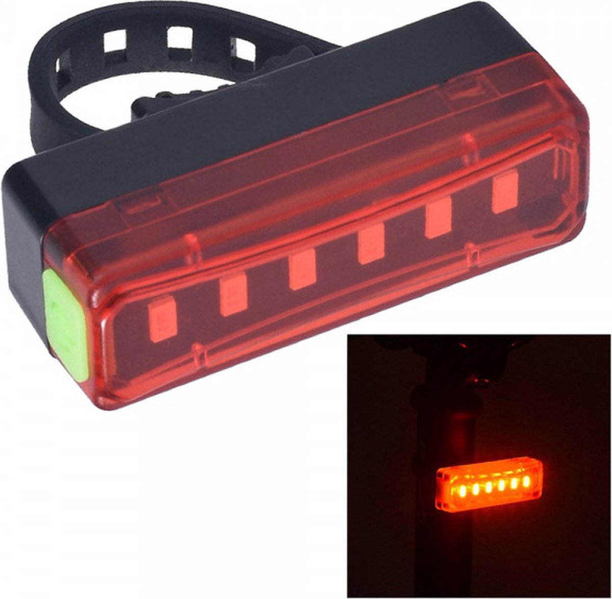 Fietslamp Achterlicht Rood - LED Fietsverlichting USB Oplaadbaar