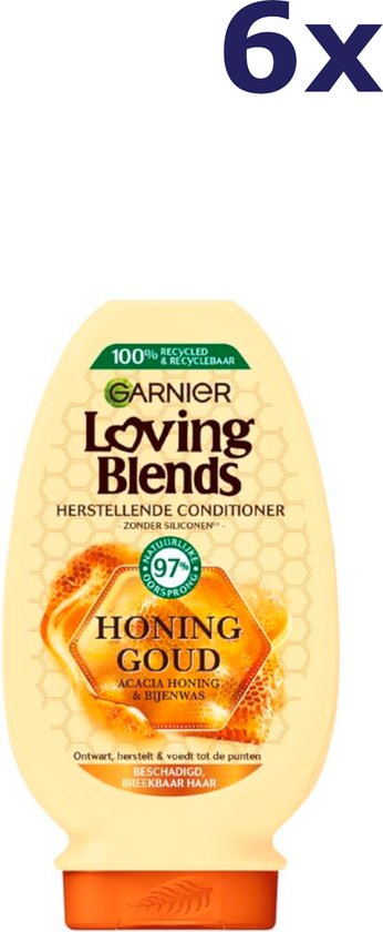Garnier Loving Blends Herstellende Conditioner, Honing Goud, 250ml fles.
